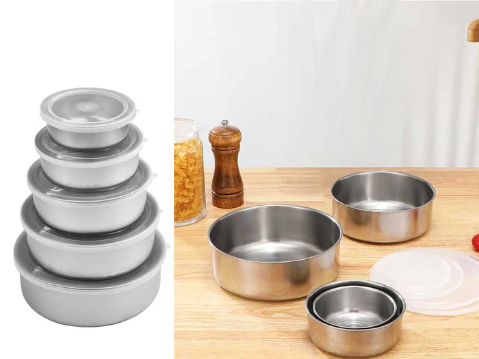 5Pcs/Set Stainless Steel Food Container With Lid