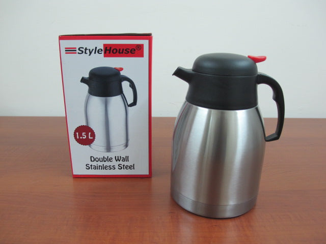 Double Wall Stainless Vacuum Insulated Carafe; 1.5lt