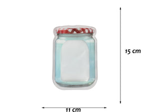 Small reusable lock&seal bag checkered cover jar design - HouzeCart