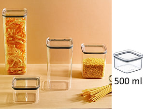 Airtight Squared Food Jar 0.5 lt Jar