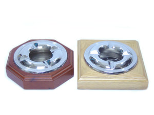 Wooden Ash tray with stainless - HouzeCart