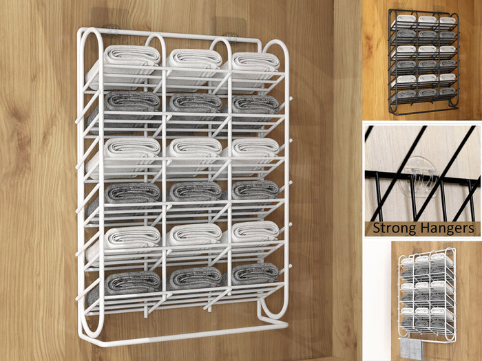 Free Hanging Wall Mounted Metal Organizer 18 compartment