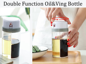 Double oil and Vinegar dispenser with rotating cover - HouzeCart