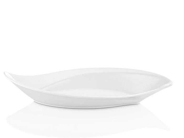 Leaf Shape Oval Melamine Buffet Dish 39 cm