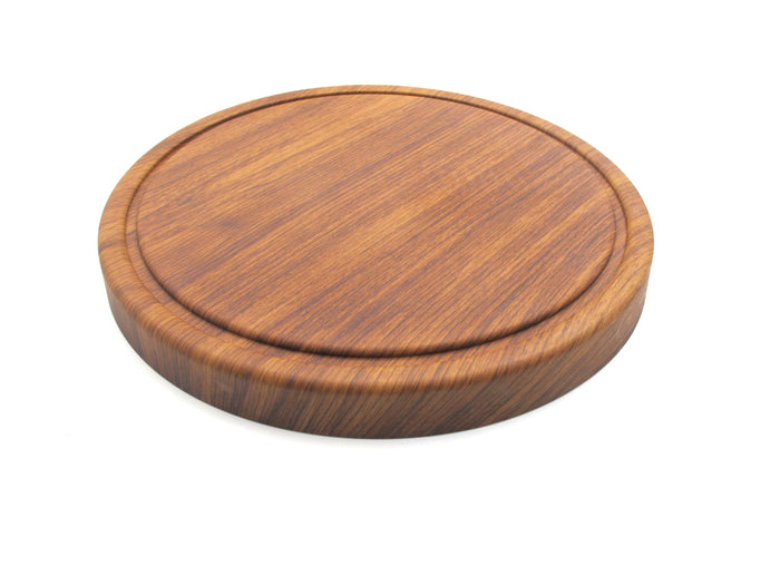 Round Display Board with Wooden Finish