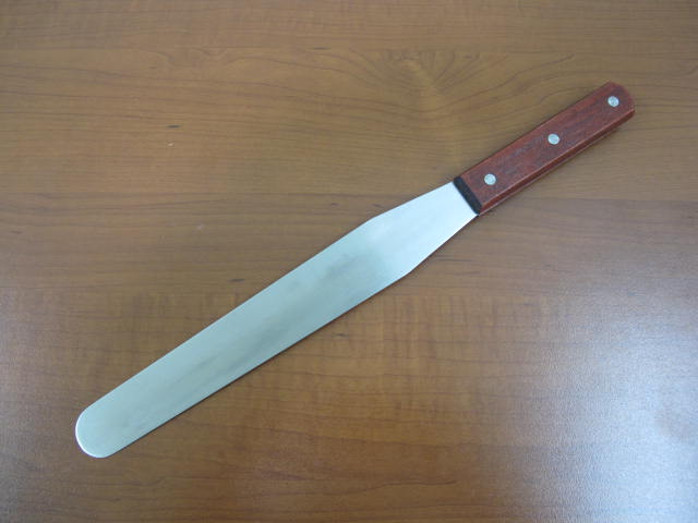 Long Straight Spatula with wooden Handle 25.5cm