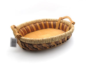 Large Oval Wooven Basket with Handles - HouzeCart