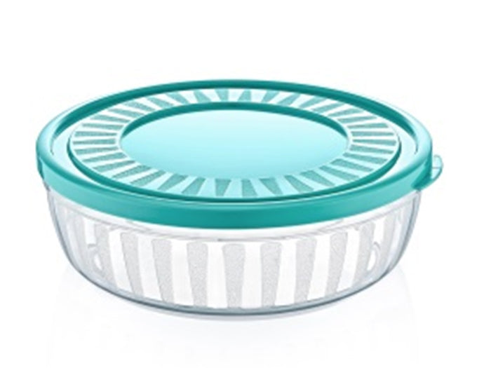 Round storage bowl with lid