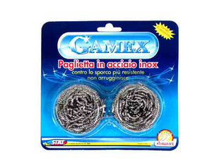 Gamex Stainless Steel Scourers Set of 2 - HouzeCart