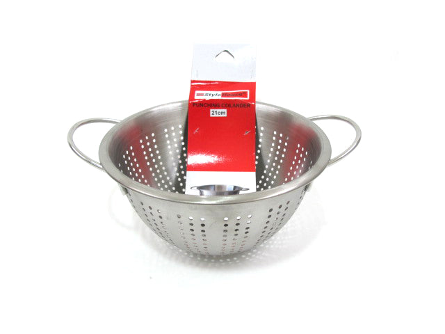 Stainless Steel punching colander; 21 cm