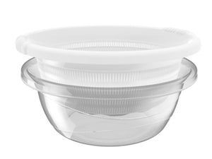 Transparent plastic bowl&strainer-10 lt - HouzeCart