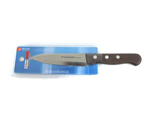 Small Utility Knife with Serrated edge and wooden handle