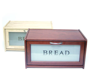 Wooden Bread Box with Glass Cover - HouzeCart