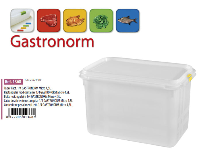 Gastronorm Plastic Storage Container - 4.5lt