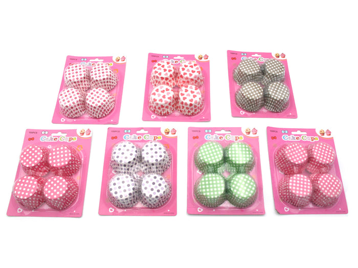 100 Colored Paper Muffin Holders in a Box