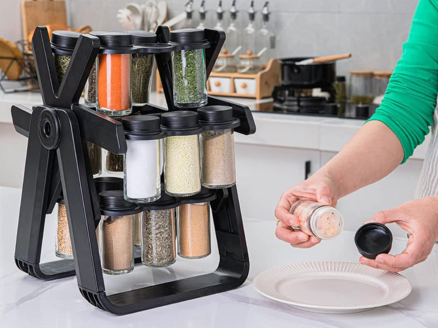 Rotating Spice Organizer Adjustable Spice Rack Walmart Organizer