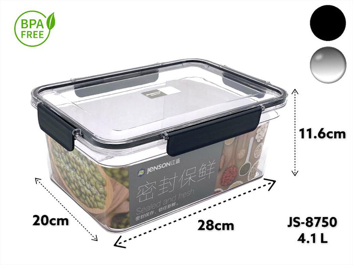Acrylic Airtight Rectangular Food Storage Box 4.1 lt