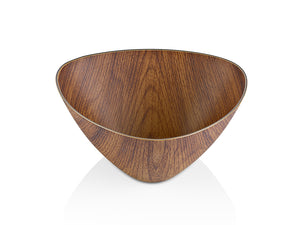Large Triangle Bowl with Wooden Finish - HouzeCart