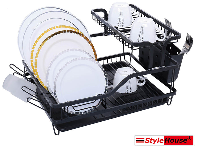 Black Aluminium Dish Rack