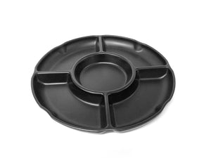 Mat Black Divided melamine Plate 5 Parts