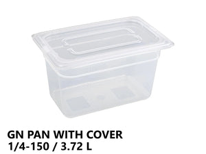 Gastronorm Plastic Storage Container 1/4 150 mm - 3.72L