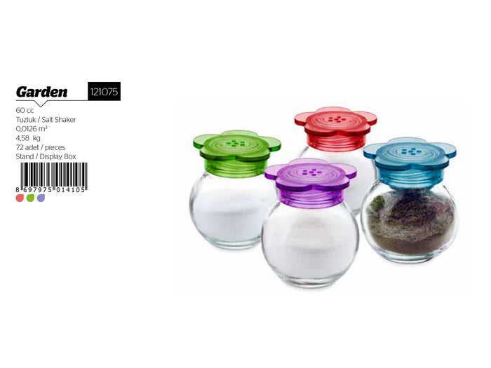 salt shaker with flower lid X2