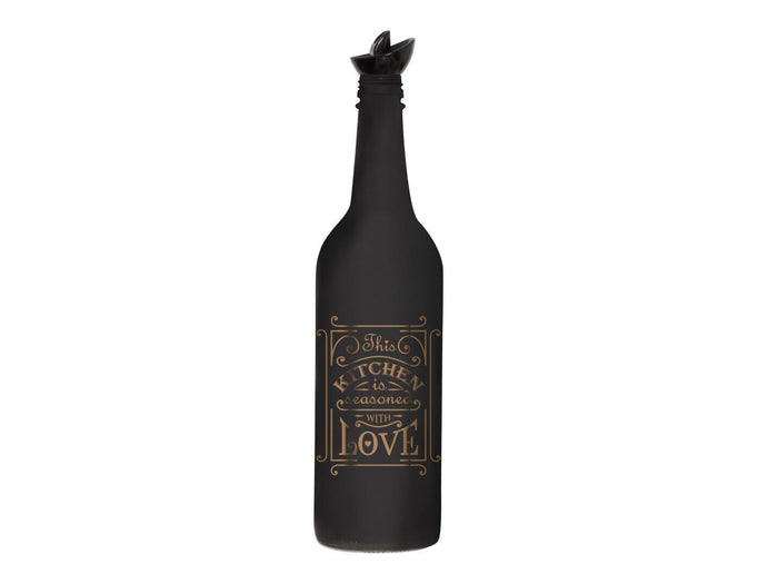 Black Decorated Oil Bottle 750 ml