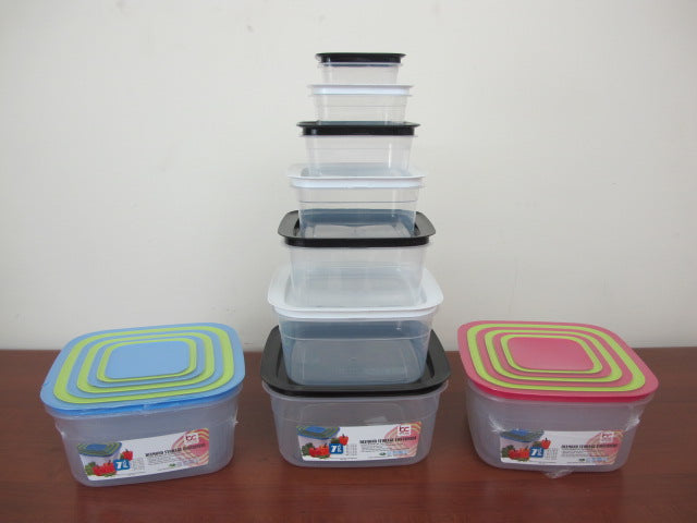 Squared Storage Container Set of 7