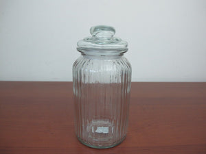 Large Glass Jar Lined Design