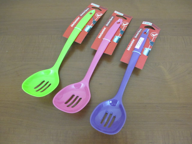 Colorful Melamine Slotted Serving Spoon