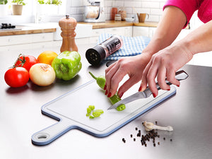 High Quality Plastic Cutting Board with Handle & Groov
