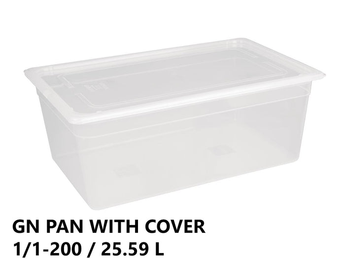 Gastronorm Plastic Storage Container 1/1 200 mm - 25.6L