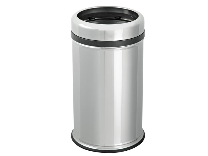 Stainless steel dustbin with open top 45 L