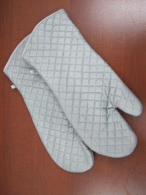 Insulated Grey Oven Gloves 40 cm