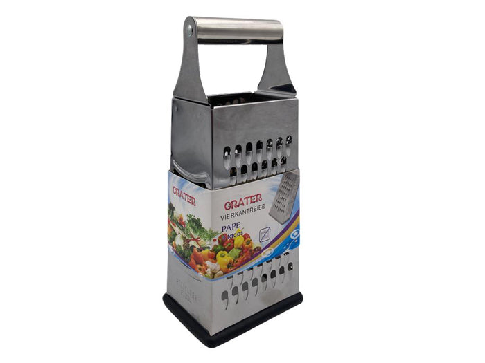 Stainless Steel 4 sided Grater with stainless handle