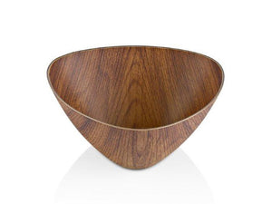 X-Large Triangle Bowl with Wooden Finish - HouzeCart