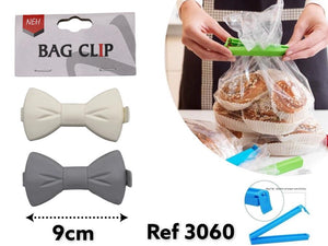 Plastic Bag Clip Bowtie Shape X2