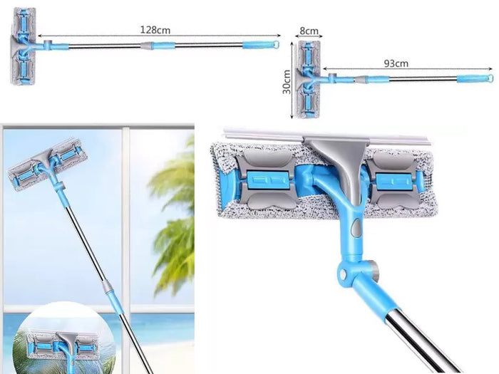 2 in 1 Window cleaner set with extensible handle squeege