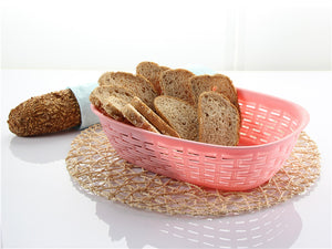 Plastic Rattan Bread Basket