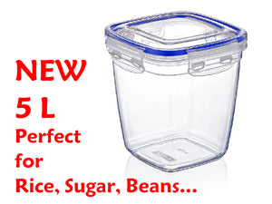 5000 ml Deep Seal Square Container - HouzeCart