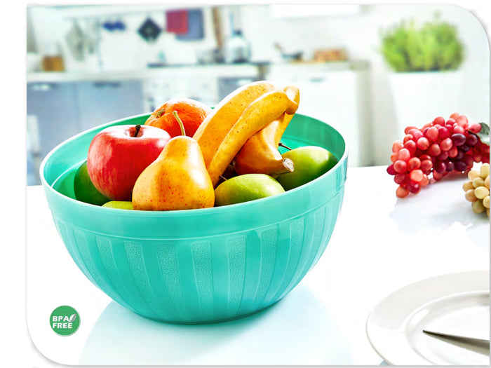 Colorful Round Plastic Bowl; 6 lt