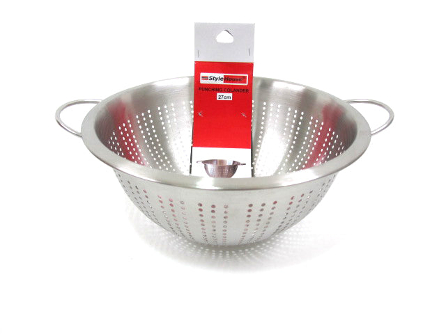 Stainless Steel punching colander; 27 cm
