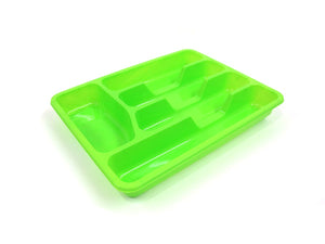 Small plastic colorful cutlery tray