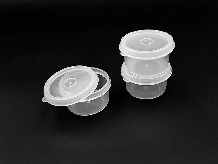 Set of 3 Mini Round Transparent Storage Containers