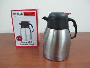 Double Wall Stainless Vacuum Insulated Carafe; 1.2lt - HouzeCart