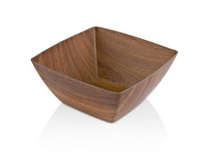 Large Square Bowl with Wooden Finish - HouzeCart