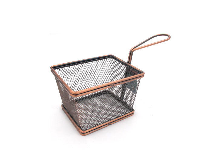 Copper Color French Fries Basket; 12 cm