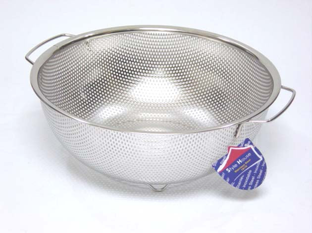 Stainless Steel punching colander; 34.5 cm