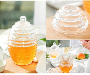 Plastic Honey jar with dipper - HouzeCart