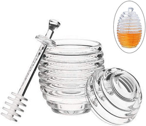 Plastic Honey jar with dipper - HouzeCart